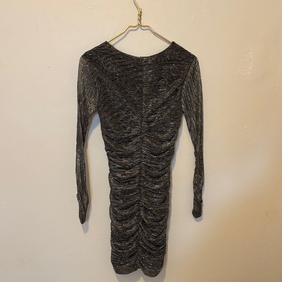 Steve Madden Black and Gold Long Sleeve Dress - Picture 4 of 4
